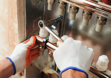 Installation of home heating. Installation of home heating.